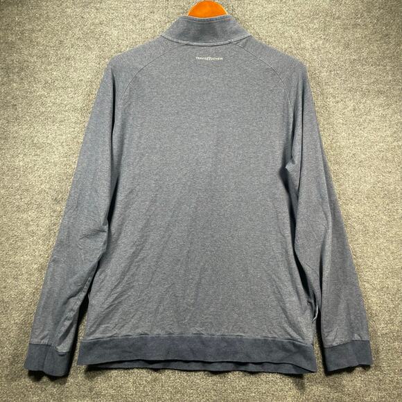 Travis Mathew 1/2 Zip Golf Pullover Men's Large Blue Oak Tree Logo Stretch - Picture 13 of 14